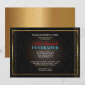 Invitation Élégante enchère Corporate Gala de financement Inv (Devant / Derrière)