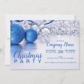 Invitation Élégante entreprise de glace de balle bleue de Noë (Devant)