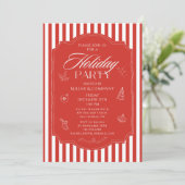 Invitation Elégante entreprise Noël Société Fête de Noël (Debout devant)