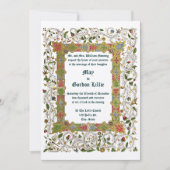 Invitation Élégante époque victorienne 1883 Mariage de style (Devant)