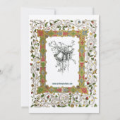 Invitation Élégante époque victorienne 1883 Mariage de style (Dos)