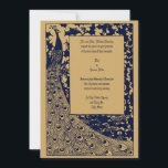 Invitation Élégante époque victorienne Art Nouveau Peacock Ma<br><div class="desc">Cette frontière de paon Art Nouveau a été dérivée d'une ancienne ère victorienne de 1874 à 1894, illustration de Theo van Hoytema. Vous pouvez facilement personnaliser le texte et customiser les couleurs. L'image du couple sur le dos peut être facilement remplacé par votre propre photo ou image dans ce modèle...</div>