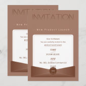 Invitation Élégante et Chaleureuse de Lancement de (Devant / Derrière)