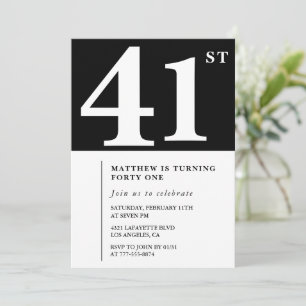Invitation élégante et chic pour 41e anniversaire