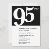 Invitation élégante et chic pour 95e anniversaire  (Devant)