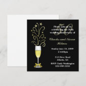 Invitation élégante et festive pour l'anniversaire (Devant / Derrière)