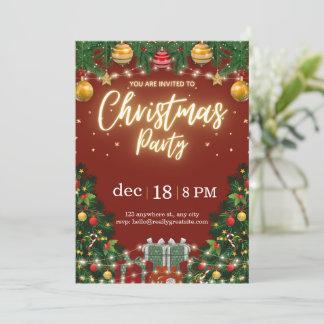 Invitation élégante et festive pour une soirée de