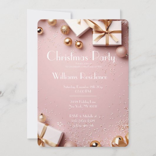 Invitation élégante et festive pour une soirée de (Devant)