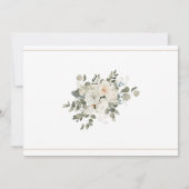 Invitation élégante et florale pure pour le dîner  (Dos)