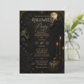 Invitation élégante et gothique pour une soirée Ha (Debout devant)