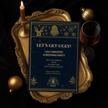 Invitation élégante et laide pour une fête de Noël