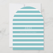 Invitation Élégante et lunatique robe Turquoise Graduation (Dos)