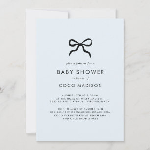Invitation élégante et minimale avec un nœud pour