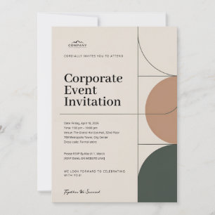 Invitation élégante et minimaliste pour un événeme