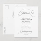 Invitation élégante et moderne de célébration de l (Devant / Derrière)
