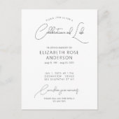 Invitation élégante et moderne de célébration de l (Devant)