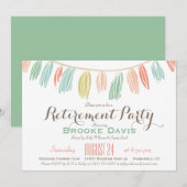 Invitation Élégante et moderne du Parti de la retr (Devant / Derrière)