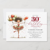 Invitation élégante et originale pour les 30 ans d (Devant)