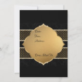 Invitation Elégante et retrouvailles d'or et de noir (Dos)