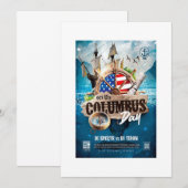 Invitation élégante et rustique pour le Columbus D (Devant / Derrière)