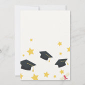 Invitation élégante étoile chic Graduation (Dos)