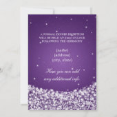 Invitation Élégante Étoile De Réception Étincelante Violet (Dos)