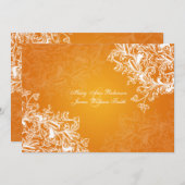 Invitation Élégante Étoile de Réception Vintage Tourbillons O (Devant / Derrière)