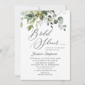 Invitation Elégante Eucalyptus Fête des mariées de verdure PH (Devant)