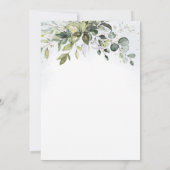 Invitation Elégante Eucalyptus Fête des mariées virtuelle Ver (Dos)