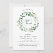 Invitation Élégante Eucalyptus Wreath Bridal Showe (Devant)