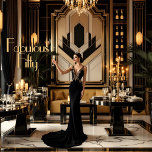 Invitation Elégante Fabulous 50th 1920's Art déco femme<br><div class="desc">Elégant Fabulous 50th 1920's Art déco Woman Black Gold. Fabuleux 50ème Art déco des années 1920, Femme Champagne Invitation Formelle. Customisez de modifier ou d'ajouter des détails. Customisez avec vos propres détails. Tous les Designs sont Copyright! Contenu et dessins © 2000-2024 Zizzago™ ® © (Marque de commerce) et tous leurs...</div>