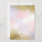 Invitation Élégante Feminine Gold Ballons 50e anniversaire (Dos)