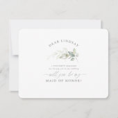 Invitation Élégante femme de chambre d'honneur de verdure Pro (Devant)