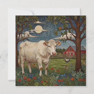 Invitation Élégante ferme de vache chic à la campagne