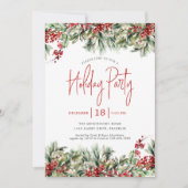 Invitation Elégante Festive Verdure Fête Fête (Devant)