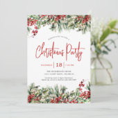 Invitation Elégante Festive Verdure Fête Fête (Debout devant)