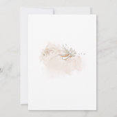 Invitation Élégante Fête Boho Pampas Rose 16 Ans (Dos)