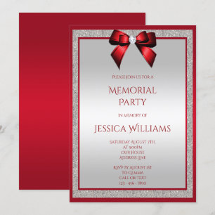 Invitation Élégante fête commémorative de la Parties scintill