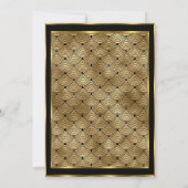 Invitation Élégante fête d'anniversaire Black Gold Art Déco a (Dos)