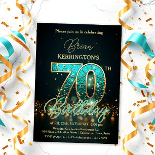 Invitation Elégante fête d'anniversaire de 70e anniversaire T