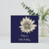 Invitation Elégante fête d'anniversaire de la 50ème Marine Bl (Debout devant)