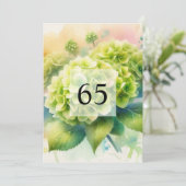 Invitation Elégante fête d'anniversaire de l'aquarelle fleuri (Debout devant)