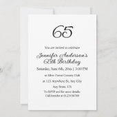 Invitation Elégante fête d'anniversaire de l'aquarelle fleuri (Dos)