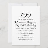 Invitation Elégante fête d'anniversaire de l'aquarelle fleuri (Dos)