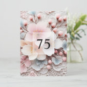 Invitation Elégante fête d'anniversaire de l'aquarelle fleuri (Debout devant)