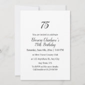 Invitation Elégante fête d'anniversaire de l'aquarelle fleuri (Dos)