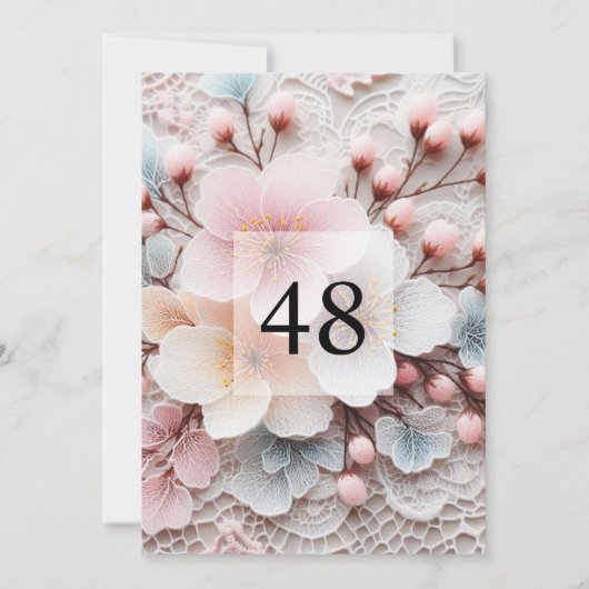 Invitation Elégante fête d'anniversaire de l'aquarelle fleuri (Devant)