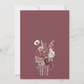 Invitation Élégante fête d'anniversaire de l'automne floral m (Dos)