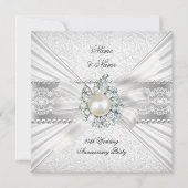 Invitation Élégante fête d'anniversaire de mariage de 25 ans  (Devant)