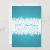 Invitation Élégante fête d'anniversaire Magique Sparkle Turqu (Dos)